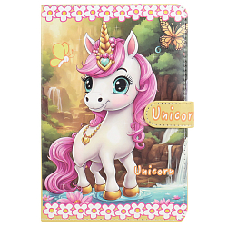 Блокнот 14,5*21см 80л на магнитной застёжке "Единорожка"