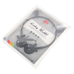 Наушники "Зайчики" накладные проводные с микрофоном - ободок черные