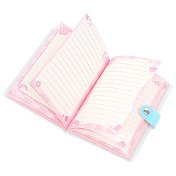 Блокнот 10,5*14,8см 80л на кнопке в клетку "Мороженое"