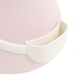 Ёмкость для мусора настольная бело-розовая