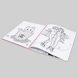 Раскраска на спирали "Модные девочки"