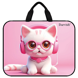 Папка детская с ручками ткань "Музыкальный котёнок"