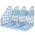 Лоток вертикальный 3 отделения  голубой