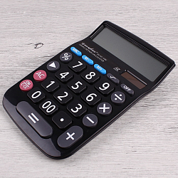 Калькулятор настольный 12 pазр.  "Darvish" двойное питание 160*106*18,5мм