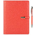 Набор подарочный: Ежедневник на кольцах А5 + ручка "Darvish" ассорти (красный, розовый, бирюза)
