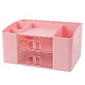 Органайзер настольный пластиковый 8 отделений розовый