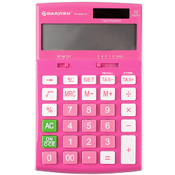Калькулятор настольный 12 разр. "Darvish" 108*171*29мм  розовый
