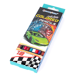 Карандаши 18цв "Darvish" "Машинка" корпус пластиковый шестигранный (набор)