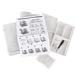 Лоток металлический 5 отделений + выдвижная полка+навесной органайзер цвет белый