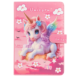 Блокнот 14,5*21см 80л на магнитной застёжке "Единорожка"
