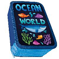 Пенал  3отдел. тканевый торец 190*105мм OCEAN WORLD