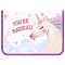 Папка  для тетрадей  А5 молния вокруг Милый единорог