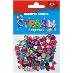 Декоративные стразы "Сердечки"
