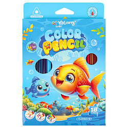 Карандаши 18цв трёхгранный корпус "Морской мир"