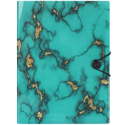 Папка на резинке А4 внутри 5 двойных уголков  Marble