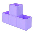 Органайзер-трансформер  пластиковый настольный 3 отделения фиолетовый