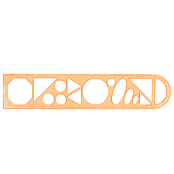 Линейка-трафарет 20см