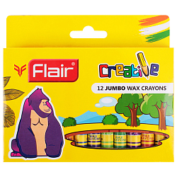 Мелки восковые 12 цв. CREATIVE утолщенные