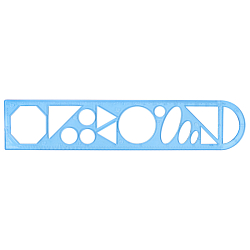 Линейка-трафарет 20см