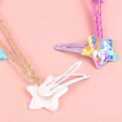 Заколка для волос 2 шт. в наборе (клик-клак с косичкой)