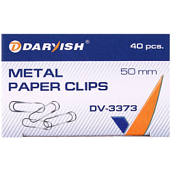 Скрепки 50мм "Darvish" никелированные 40шт/уп