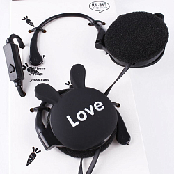 Наушники "Зайки" накладные проводные с микрофоном (4 вида)