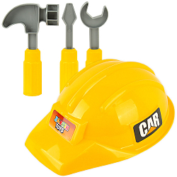 Каска с инструментами в наборе. Игрушка