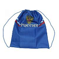 Мешок для обуви 1 отделение РОССИЯ (синий фон) (МО-0818) 340х430