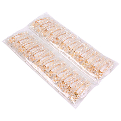 Заколка для волос 2 шт в наборе клик-клак с бусинками "хрусталь" белая