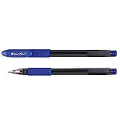Ручка  гелевая синяя "Darvish" корпус прозрачный матовый с резиновым держателем