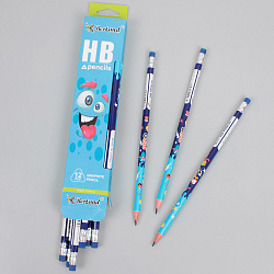 Карандаш ч/г с ластиком