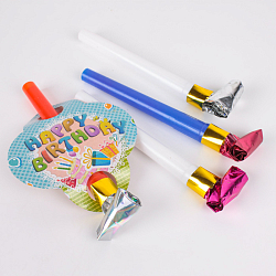 Праздничное украшение "Дудки-язычки"  6шт/уп (набор) HappyBirthday