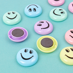 Магниты для доски d=3см "Смайлики" цветные 12шт/уп