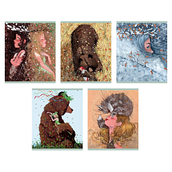 Тетрадь  48л кл. "Сказочная история" обл. мелов. картон , твин-лак