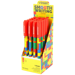 Ручка шар. синяя с чернилами на масляной основе корпус "Лего" "soft"