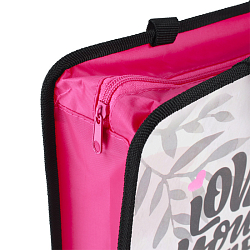 Папка детская с ручками А4 пласт. с рисунком на молнии Современная красавица