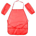 Набор  накидка и нарукавники для труда красный