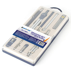 Готовальня  9 предм. "Darvish" (цирк.+измер.цирк.+рейсф.+удлин.+насадка для рейсф.+мех.каранд.+точил