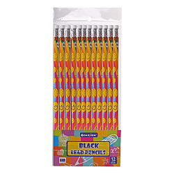 Карандаш  ч/г с ластиком "Darvish" корпус с рисунком смайлики