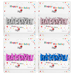 Свечи для торта "Happy birthday" ассорти