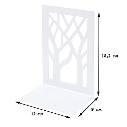 Подставка-ограничитель для книг (2шт в комплекте) металлическая белая