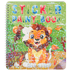 Раскраска с наклейками на гребне "Животные"