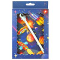 Блокнот 13*21см "Космос" с ручкой гелевой
