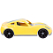 Машинка Turbo V жёлтая 18,5см